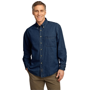 Port & Company®  Long Sleeve Value Denim Shirt
